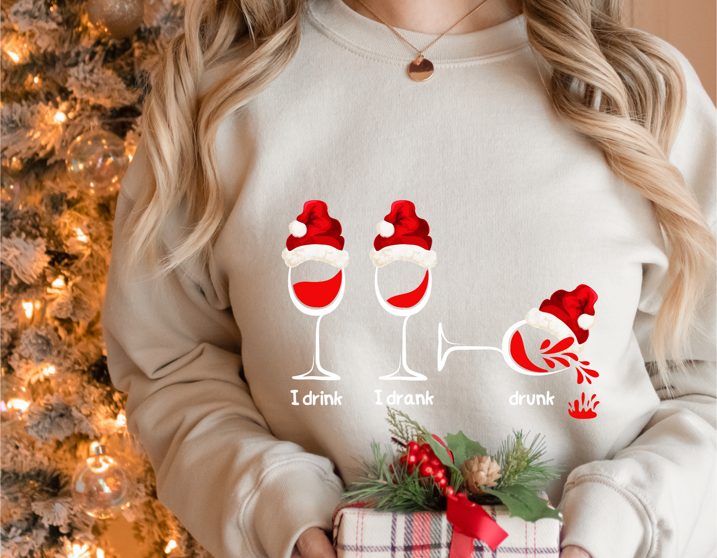 Sip, Savour, Celebrate: Unveil the Festive Spirit with Our “I Drink, I Drank, Drunk” Christmas Sweatshirts - a Touch of Holiday Cheer!