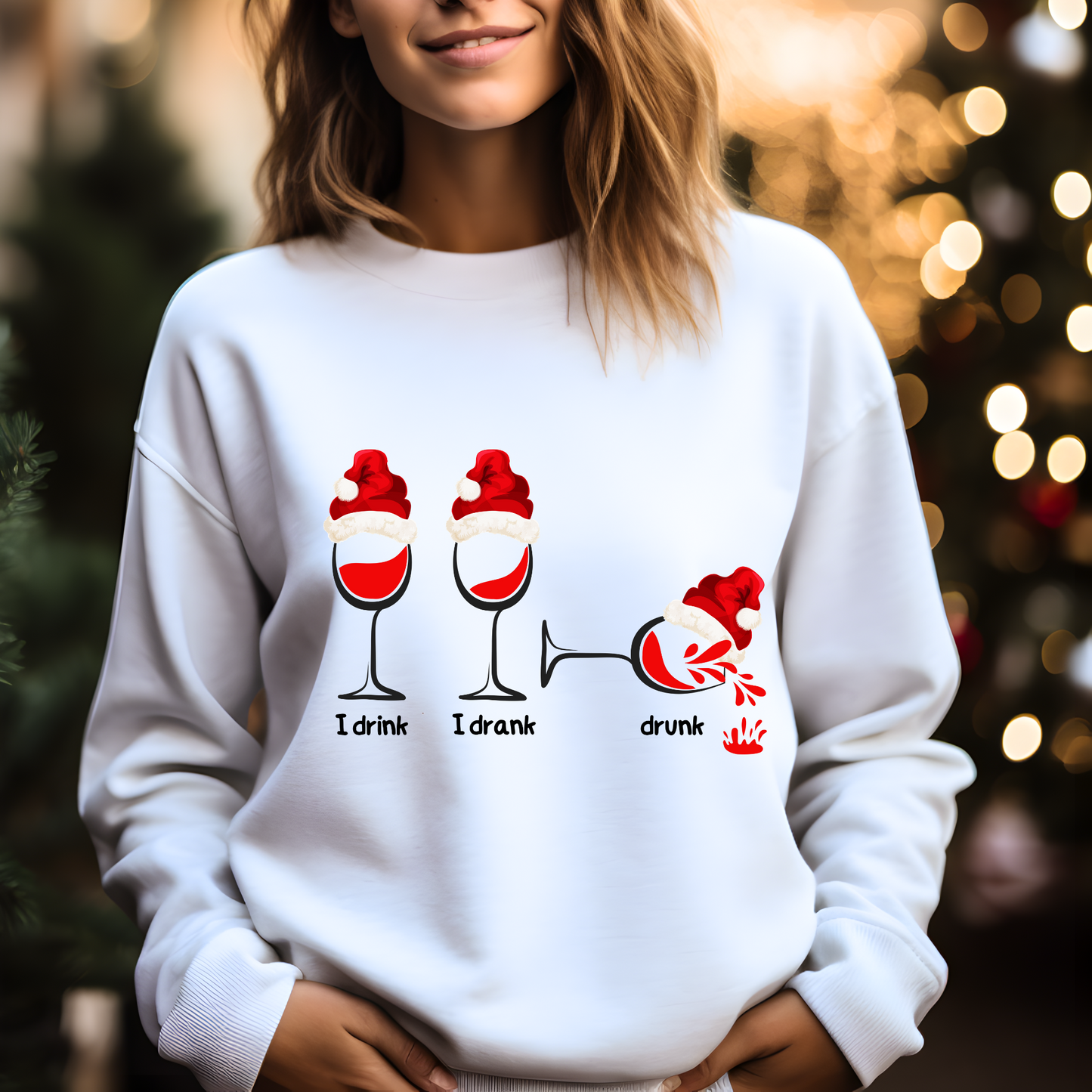 Sip, Savour, Celebrate: Unveil the Festive Spirit with Our “I Drink, I Drank, Drunk” Christmas Sweatshirts - a Touch of Holiday Cheer!   3