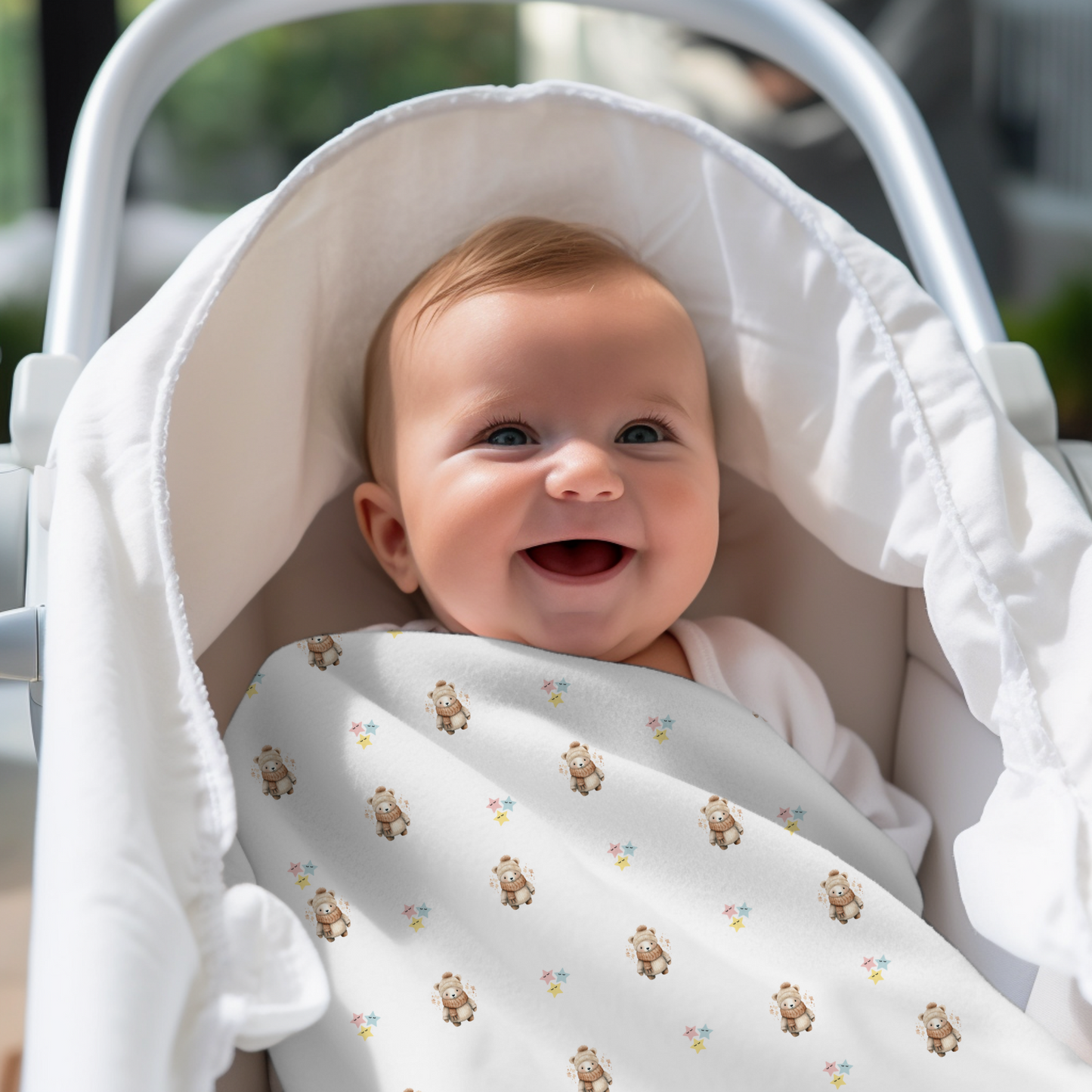 Snuggle Up with Our Polar Bear Swaddle Blankets - Irresistibly Cozy in Two Sizes!