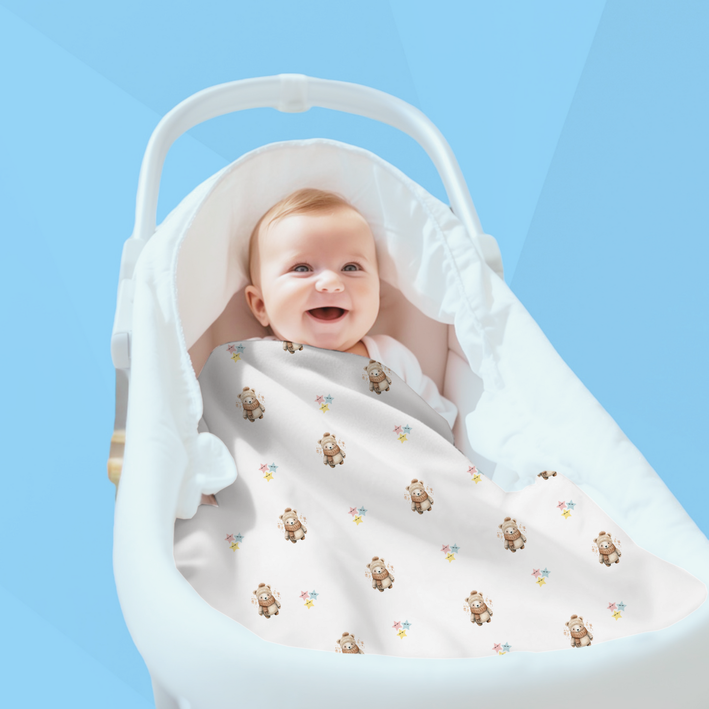 Snuggle Up with Our Polar Bear Swaddle Blankets - Irresistibly Cozy in Two Sizes!