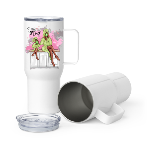 Sip in Style with Our Customizable Spa Day, Mother and Daughter, Stainless Steel Travel Mug - Where Elegance Meets Functionality!