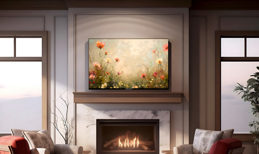 Vintage Vistas:  Transform Your TV into a Textured Masterpiece.  Frame TV Spring Art, Vintage Floral Digital Download Art File, Floral Fields TV Art, Summer Floral Art for Frame TV