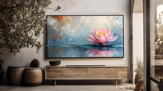 Vintage Vistas:  Transform Your TV into a Textured Masterpiece.  Frame TV Spring Art, Vintage Floral Digital Download Art File, 3D Lotus Flower Art, Summer Floral Art for Frame TV