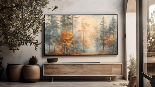 Vintage Vistas:  Transform Your TV into a Textured Masterpiece.  Frame TV Forest Art, Vintage Forest Digital Download Art File, Forest TV Art Frame, Forest Art for Frame TV