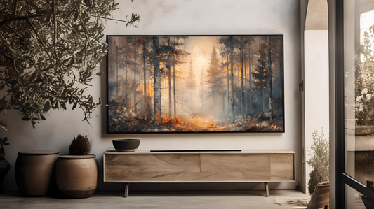 Vintage Vistas:  Transform Your TV into a Textured Masterpiece.  Frame TV Forest Art, Vintage Forest Digital Download Art File, Forest TV Art Frame, Forest Art for Frame TV