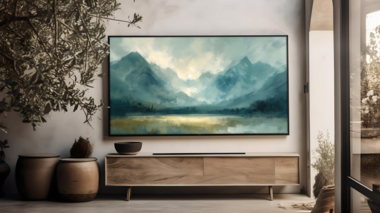 Vintage Vistas:  Transform Your TV into a Textured Masterpiece.  Frame TV Mountain Art, Vintage Mountain Digital Download Art File, Mountain TV Art Frame, Mountain Art for Frame TV