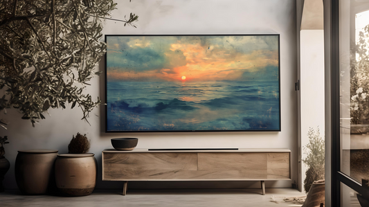 Vintage Vistas:  Transform Your TV into a Textured Masterpiece.  Frame TV Ocean Art, Vintage Ocean Digital Download Art File, Ocean TV Art Frame, Ocean Art for Frame TV