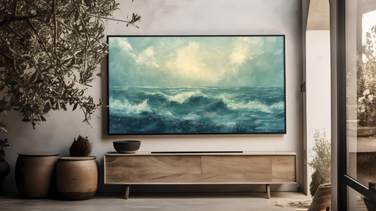 Vintage Vistas:  Transform Your TV into a Textured Masterpiece.  Frame TV Ocean Art, Vintage Ocean Digital Download Art File, Ocean TV Art Frame, Ocean Art for Frame TV