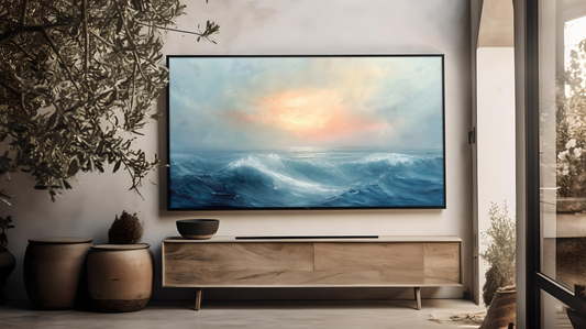 Vintage Vistas:  Transform Your TV into a Textured Masterpiece.  Frame TV Ocean Art, Vintage Ocean Digital Download Art File, Ocean TV Art Frame, Ocean Art for Frame TV