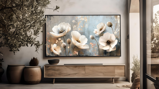 Vintage Vistas:  Transform Your TV into a Textured Masterpiece.  Frame TV Spring Art, Vintage Floral Digital Download Art File, 3D Wild Flowers Art, Spring Floral Art for Frame TV