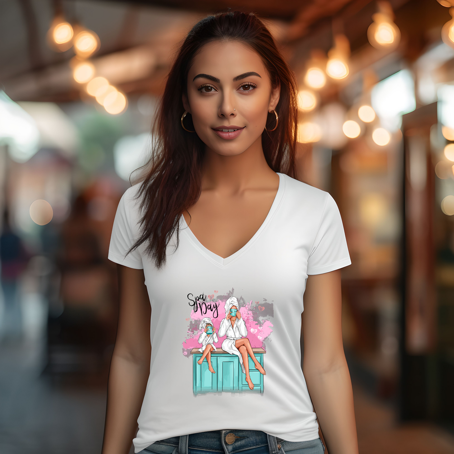 Customizable Spa Day Women'S Tee, Mother And Daughter - Where Comfort Meets Style!