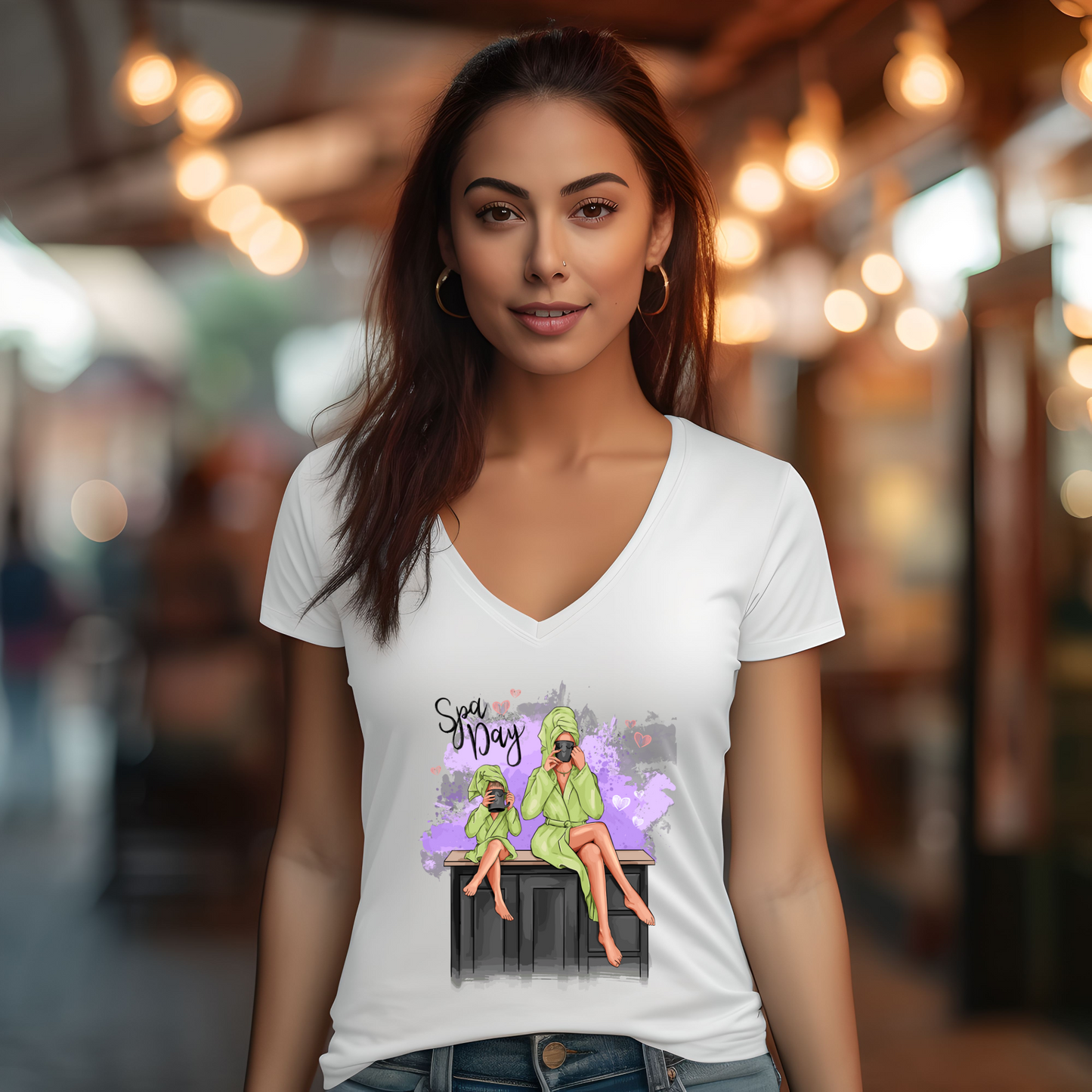 Customizable Spa Day Women'S Tee, Mother And Daughter - Where Comfort Meets Style!