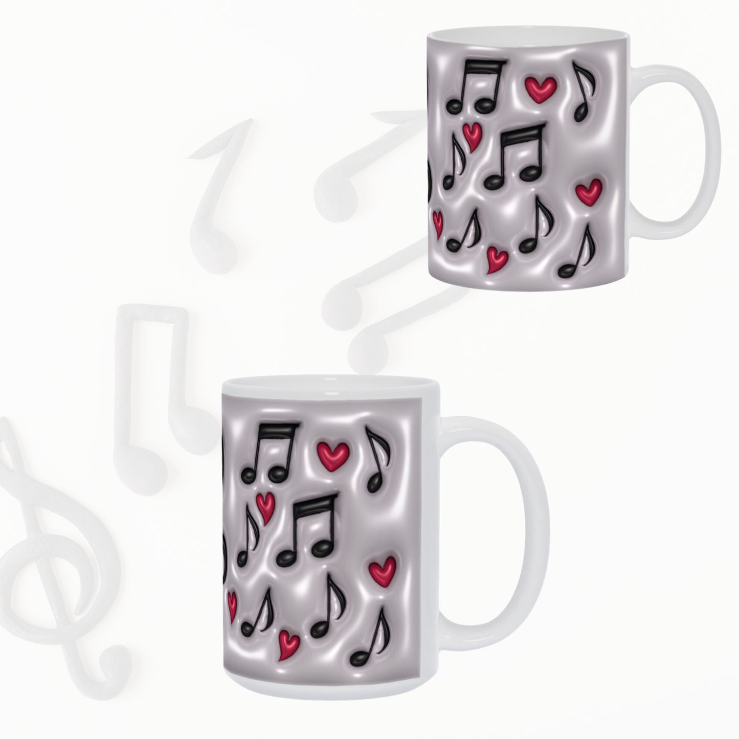 Symphony in Ceramic:  The Musical-Inflated Coffee Mug