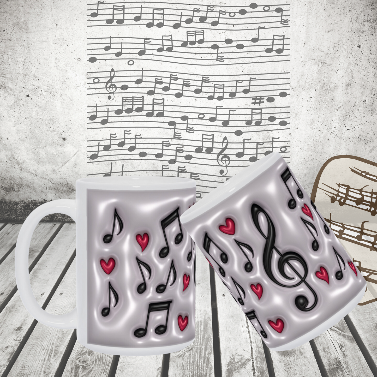 Symphony in Ceramic:  The Musical-Inflated Coffee Mug