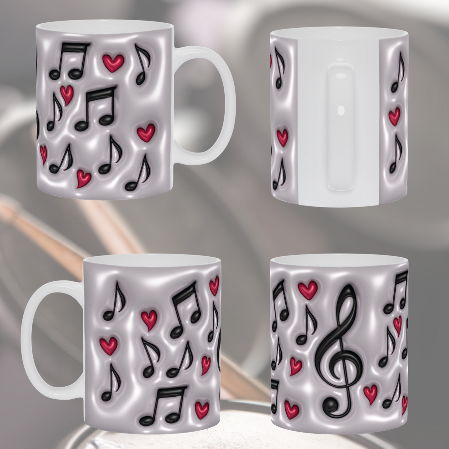 Symphony in Ceramic:  The Musical-Inflated Coffee Mug