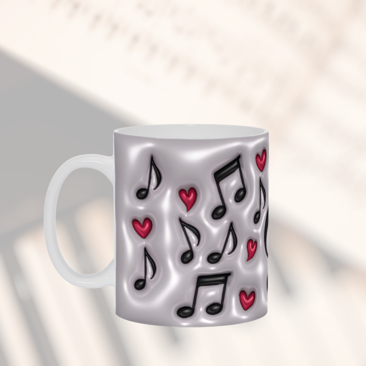 Symphony in Ceramic:  The Musical-Inflated Coffee Mug