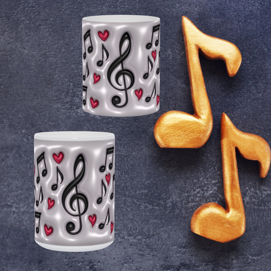 Symphony in Ceramic:  The Musical-Inflated Coffee Mug