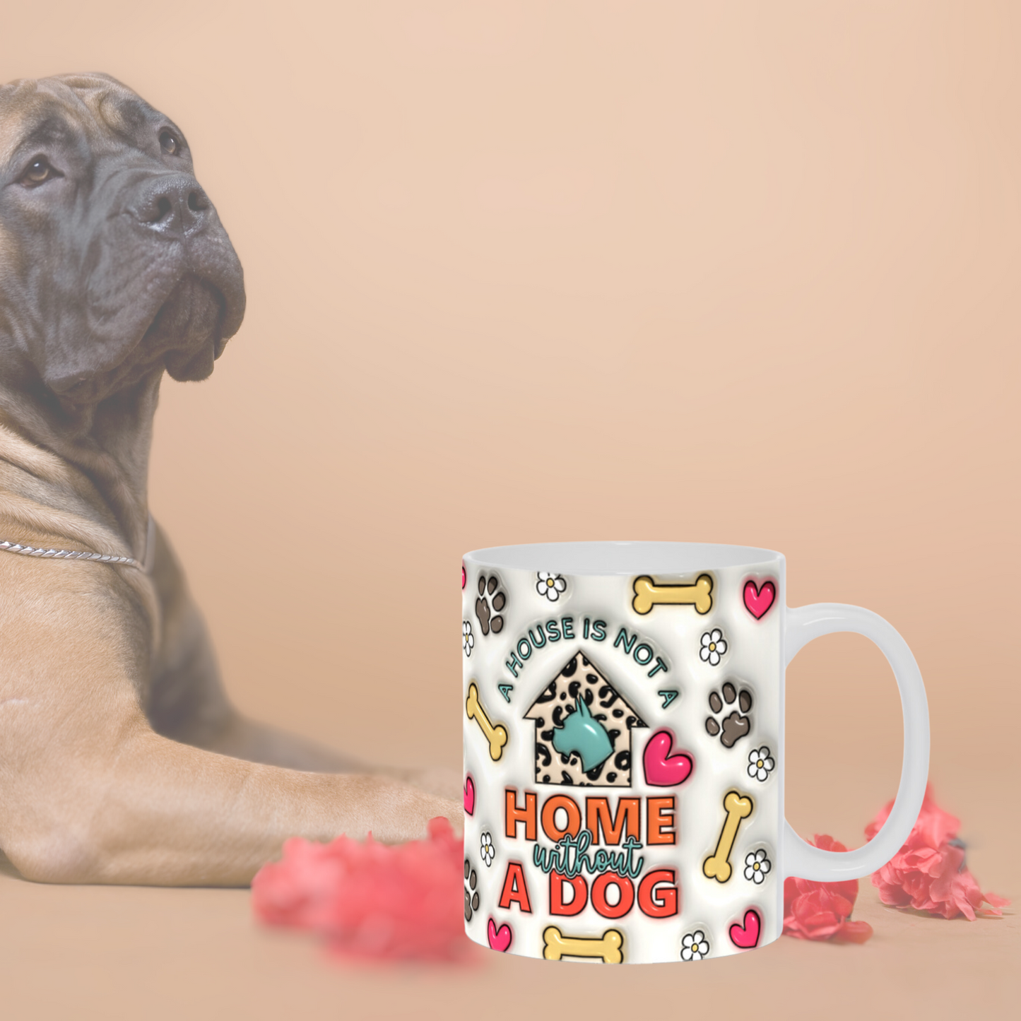 Paws & Love:  Inflated Ceramic Mug Collection – “A house is not a home without a dog”