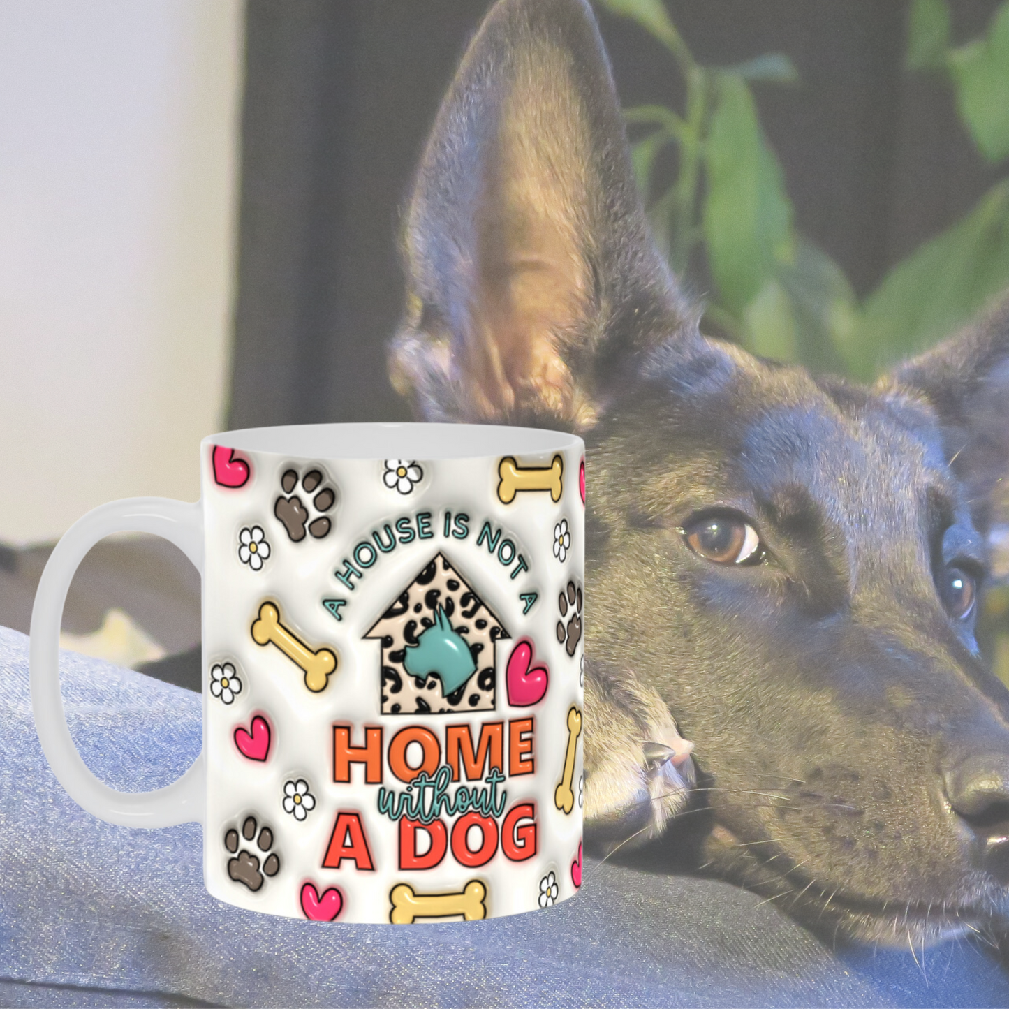 Paws & Love:  Inflated Ceramic Mug Collection – “A house is not a home without a dog”