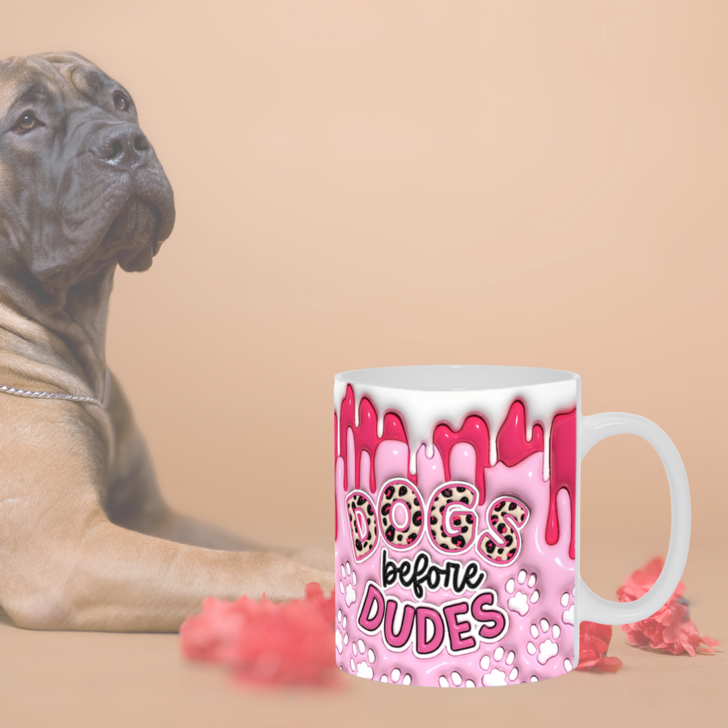 Paws & Love:  Inflated Ceramic Mug Collection – “Dogs Before Dudes”.