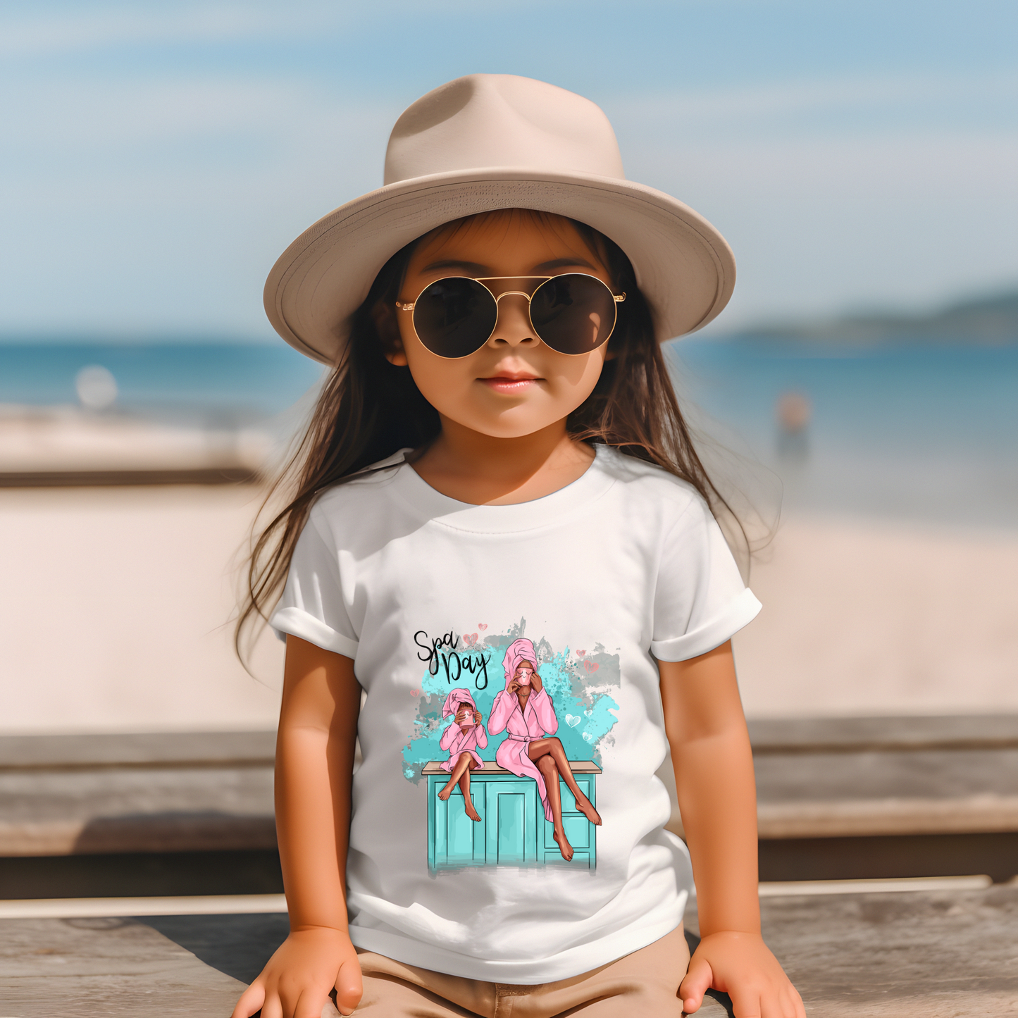 Customizable Spa Day Mother and Daughter Toddler Tee - Perfect for Playtime Adventures!