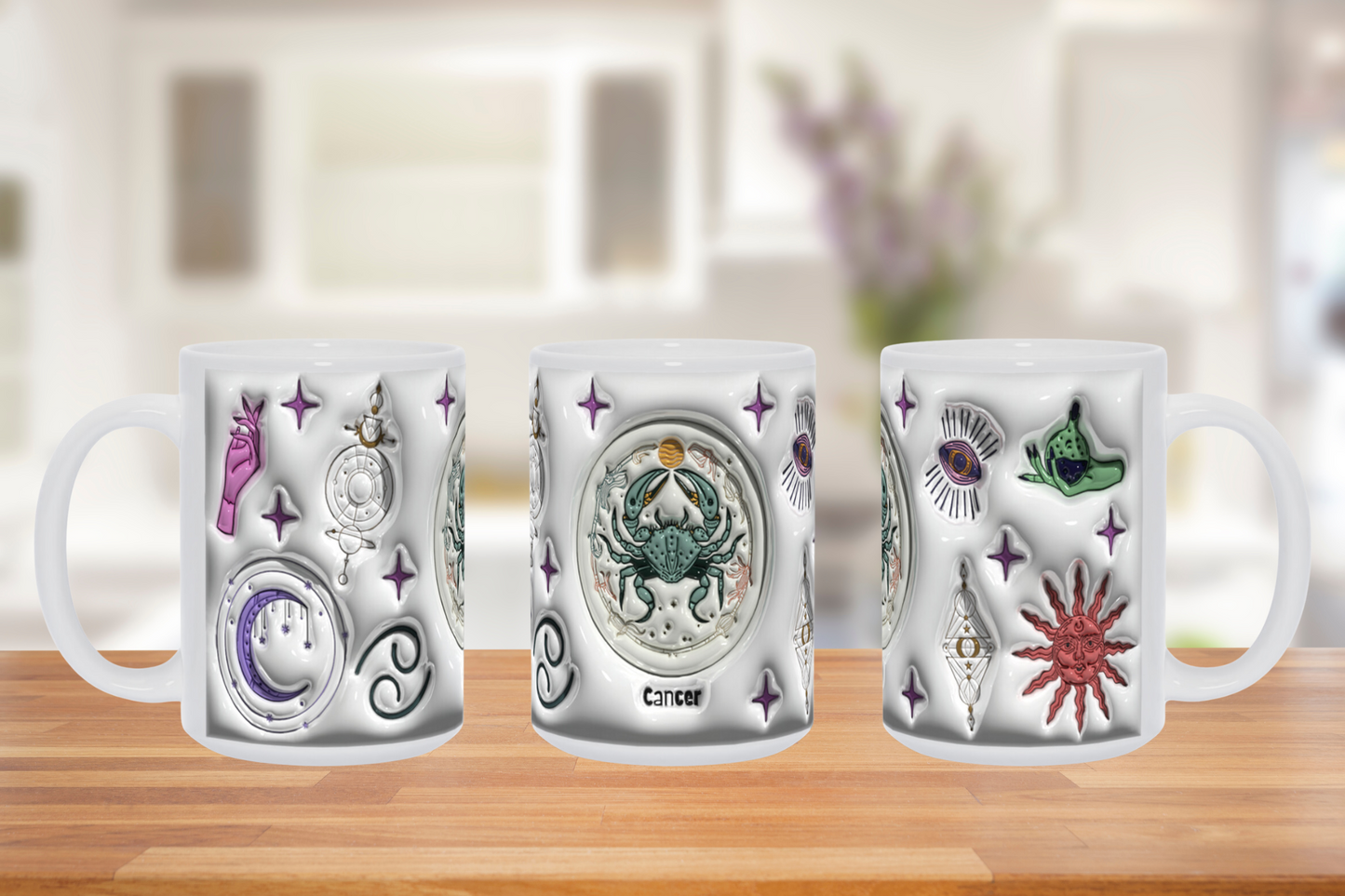 Cosmic Brew:  Inflated Zodiac Sign Mugs – “Cancer”
