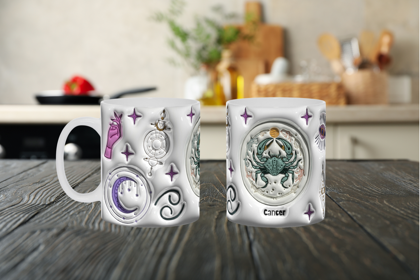 Cosmic Brew:  Inflated Zodiac Sign Mugs – “Cancer”