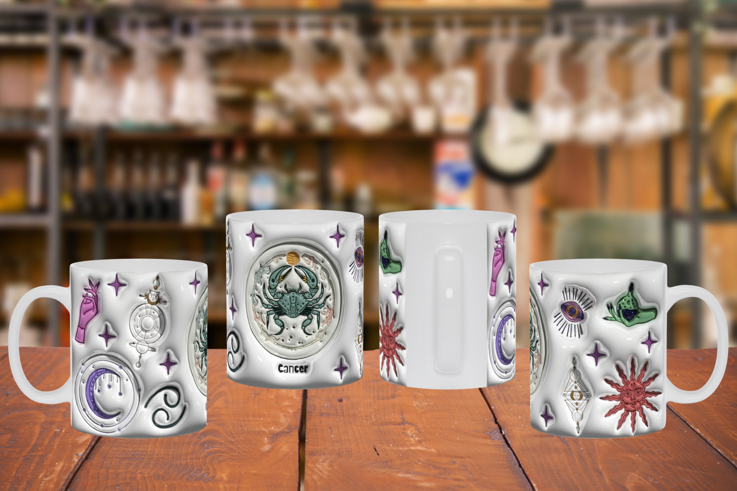 Cosmic Brew:  Inflated Zodiac Sign Mugs – “Cancer”