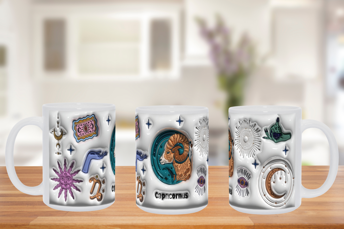 Cosmic Brew:  Inflated Zodiac Sign Mugs – “Capricornus”