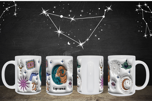 Cosmic Brew:  Inflated Zodiac Sign Mugs – “Capricornus”