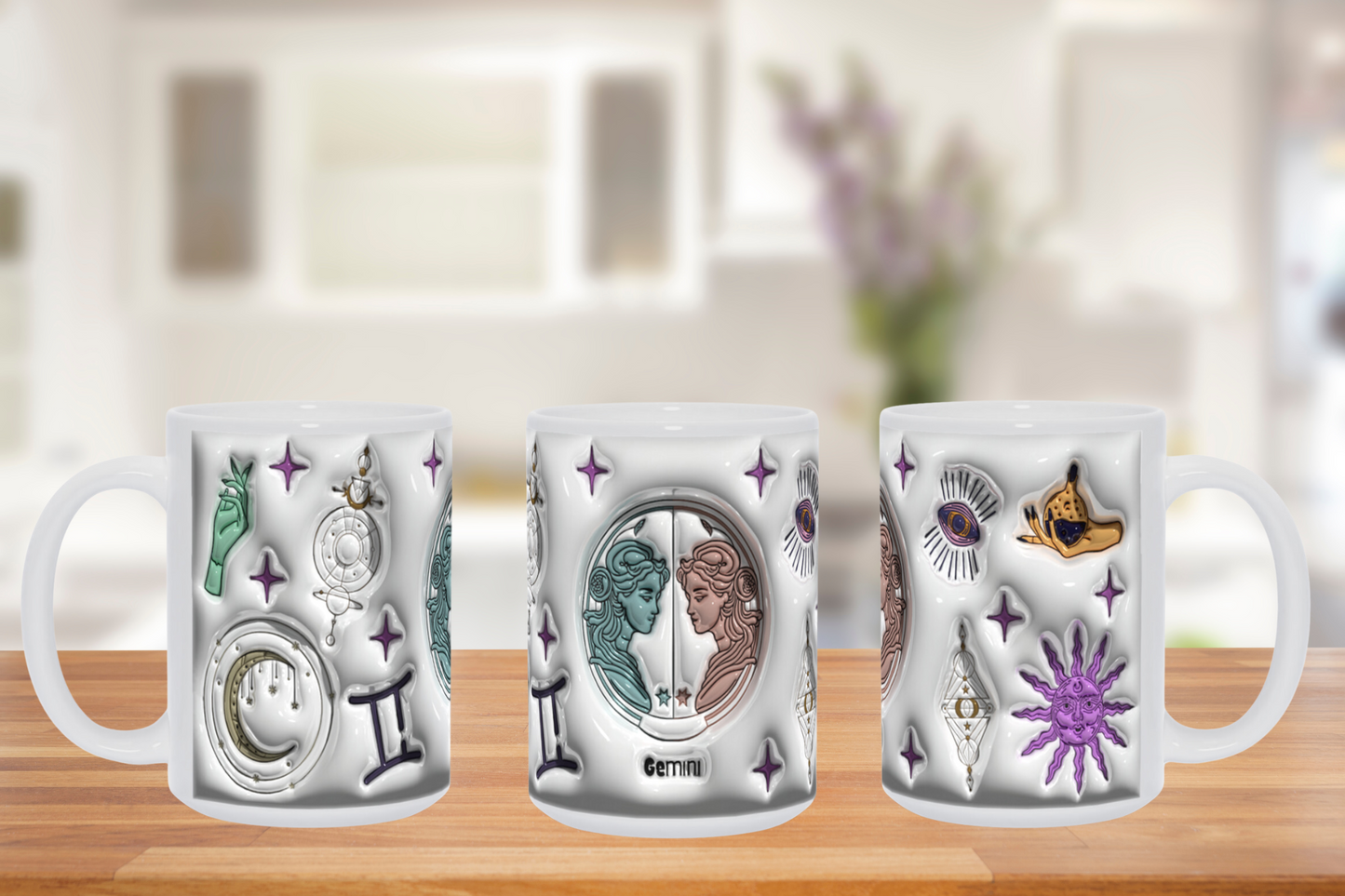 Cosmic Brew:  Inflated Zodiac Sign Mugs – “Gemini”