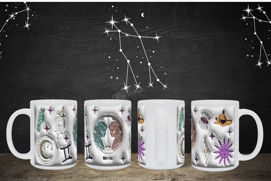 Cosmic Brew:  Inflated Zodiac Sign Mugs – “Gemini”