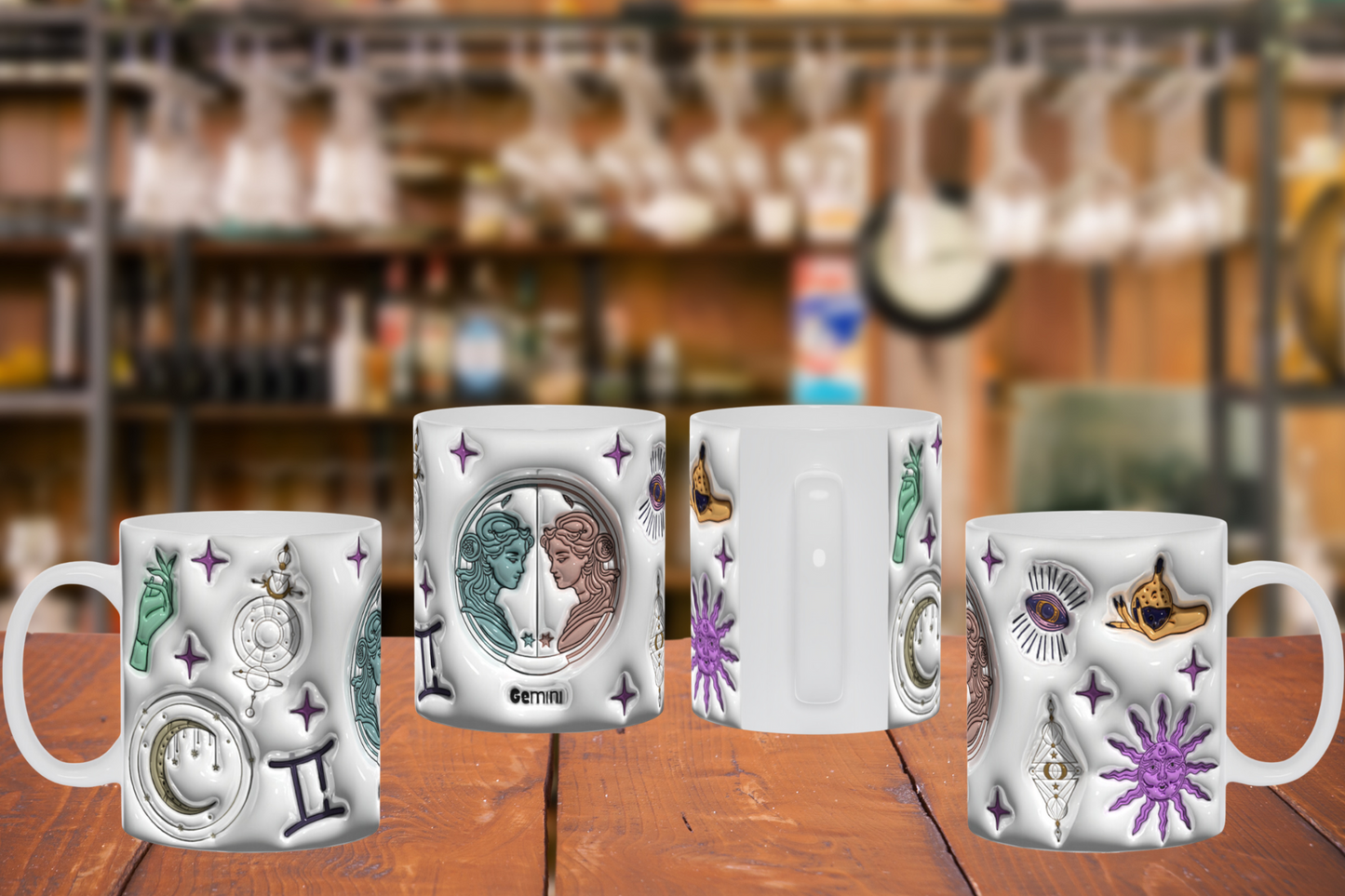 Cosmic Brew:  Inflated Zodiac Sign Mugs – “Gemini”