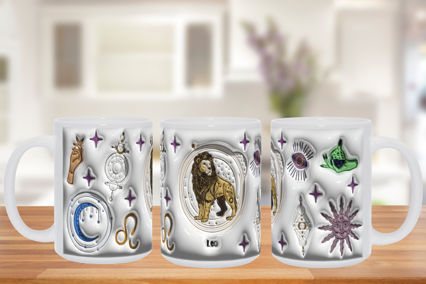 Cosmic Brew:  Inflated Zodiac Sign Mugs – “Leo”