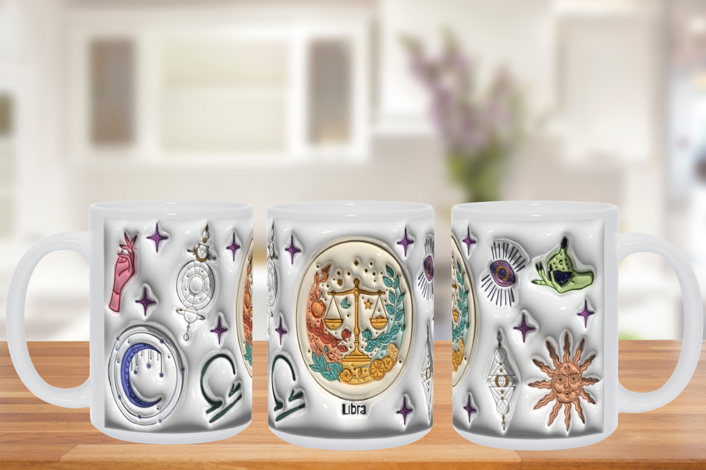 Cosmic Brew:  Inflated Zodiac Sign Mugs – “Libra”