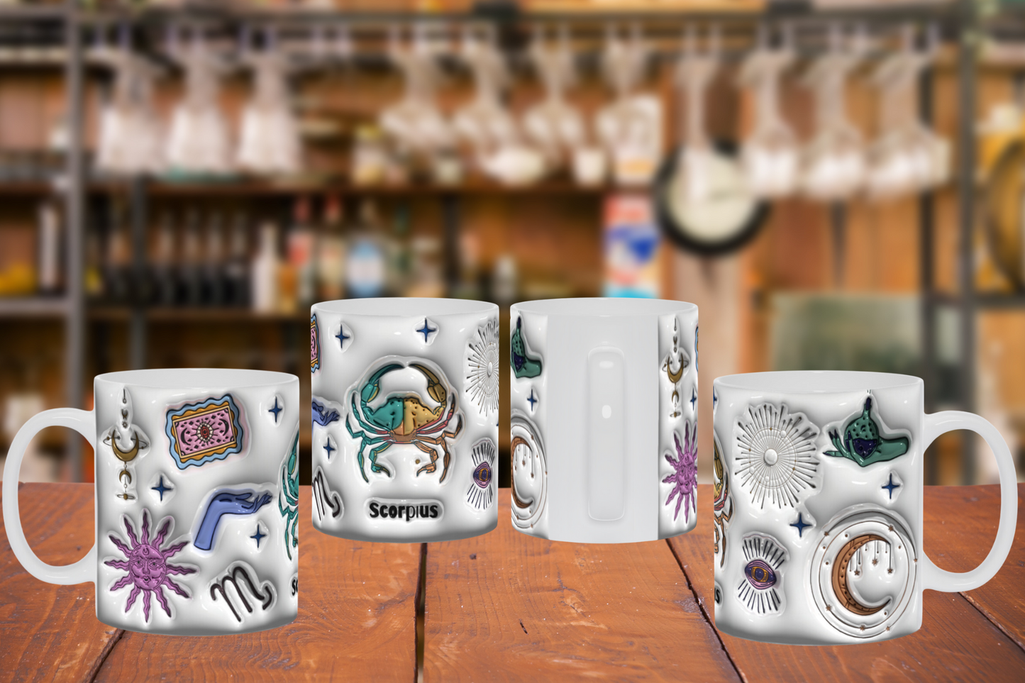 Cosmic Brew:  Inflated Zodiac Sign Mugs – “Scorpius”