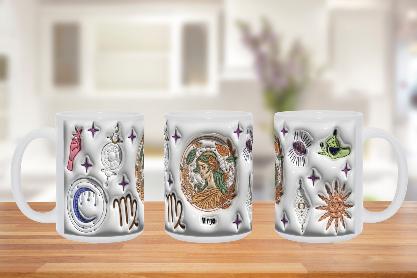 Cosmic Brew:  Inflated Zodiac Sign Mugs – “Virgo”