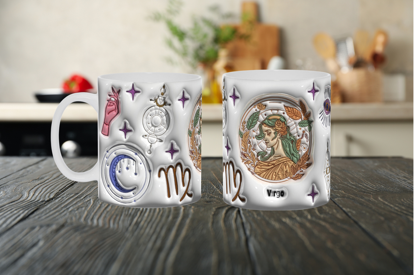 Cosmic Brew:  Inflated Zodiac Sign Mugs – “Virgo”