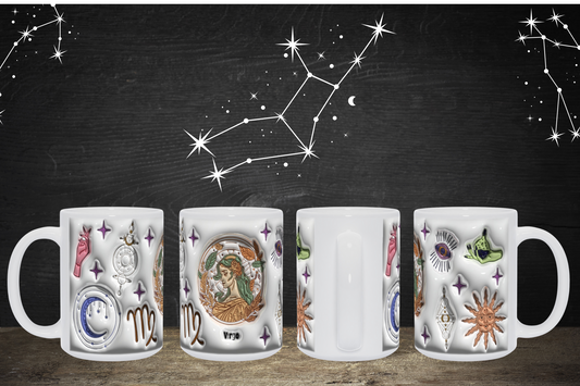 Cosmic Brew:  Inflated Zodiac Sign Mugs – “Virgo”