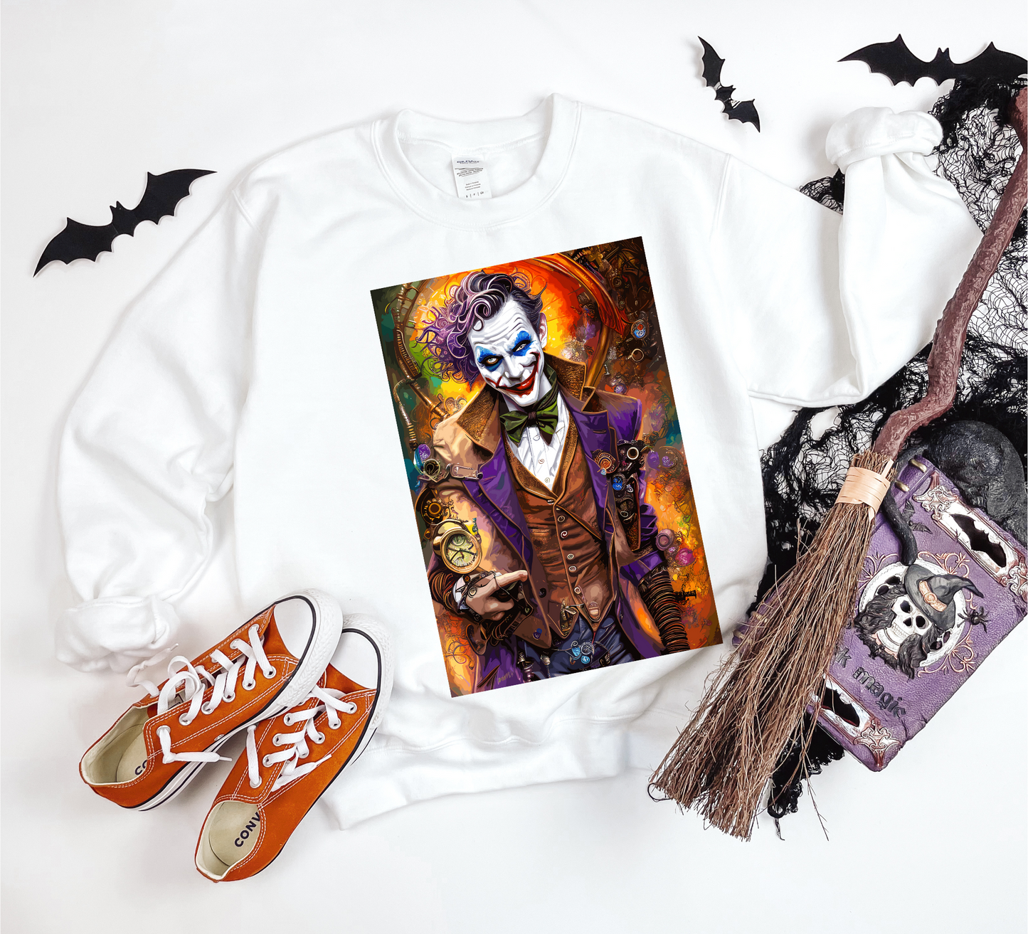 Steampunk Joker Sweatshirt, for a casual look or special occasions like Halloween