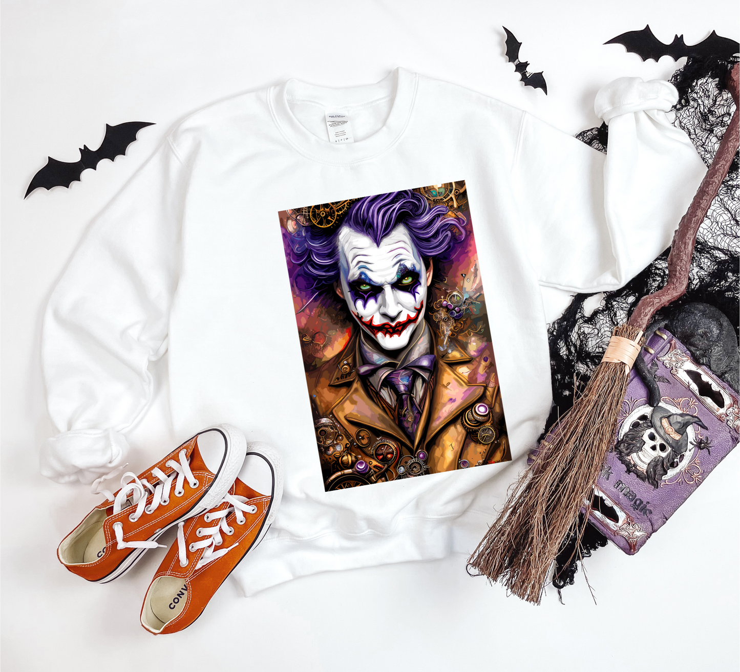 Steampunk Joker Sweatshirt, for a casual look or special occasions like Halloween!