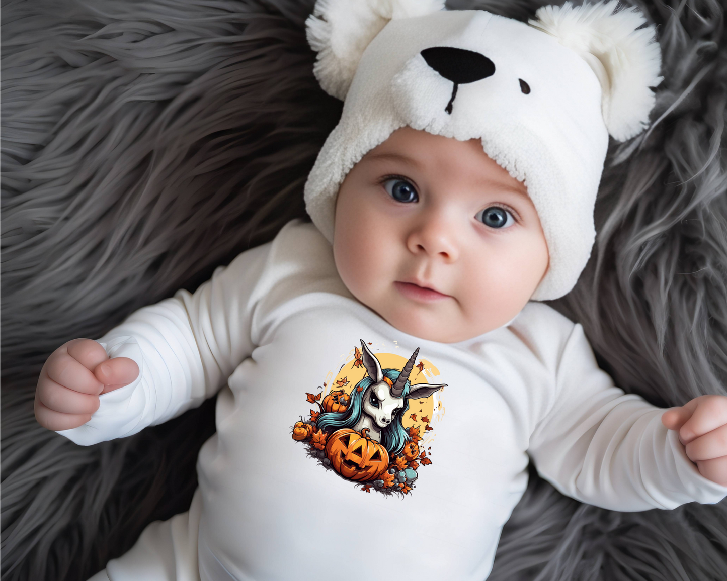 Infant Halloween Unicorn Long Sleeve Onesie