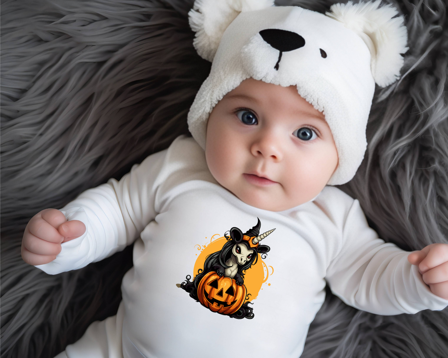 Infant Halloween Unicorn Long Sleeve Onesie