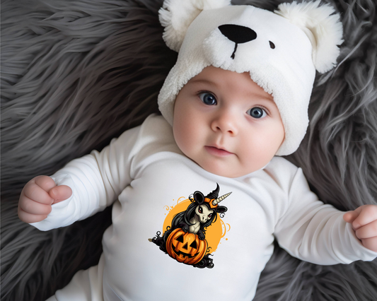 Infant Halloween Unicorn Long Sleeve Onesie