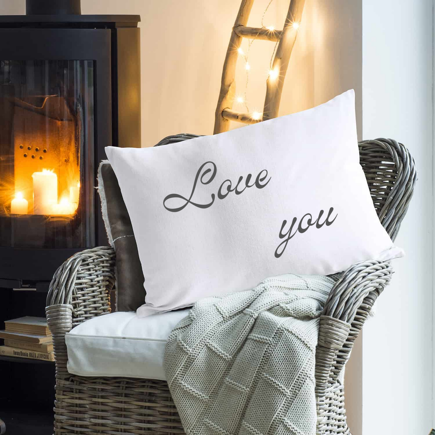 Sweet Dreams Together: "Love you", "Love you more", Microfiber Pillowcases - Cozy, Personalized Comfort for a Perfect Night's Sleep!  Two-piece Set.