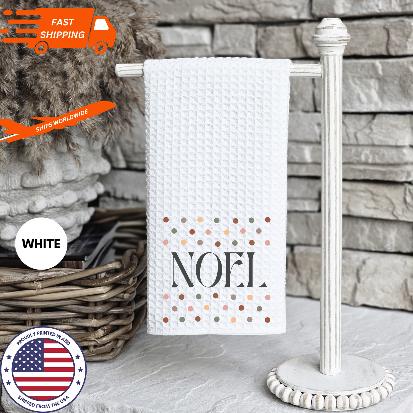 Christmas-themed "Noel" Waffle Kitchen Tea Towels, Cute Christmas Waffle Dish Towels, Kitchen Towels Cute, Ideas