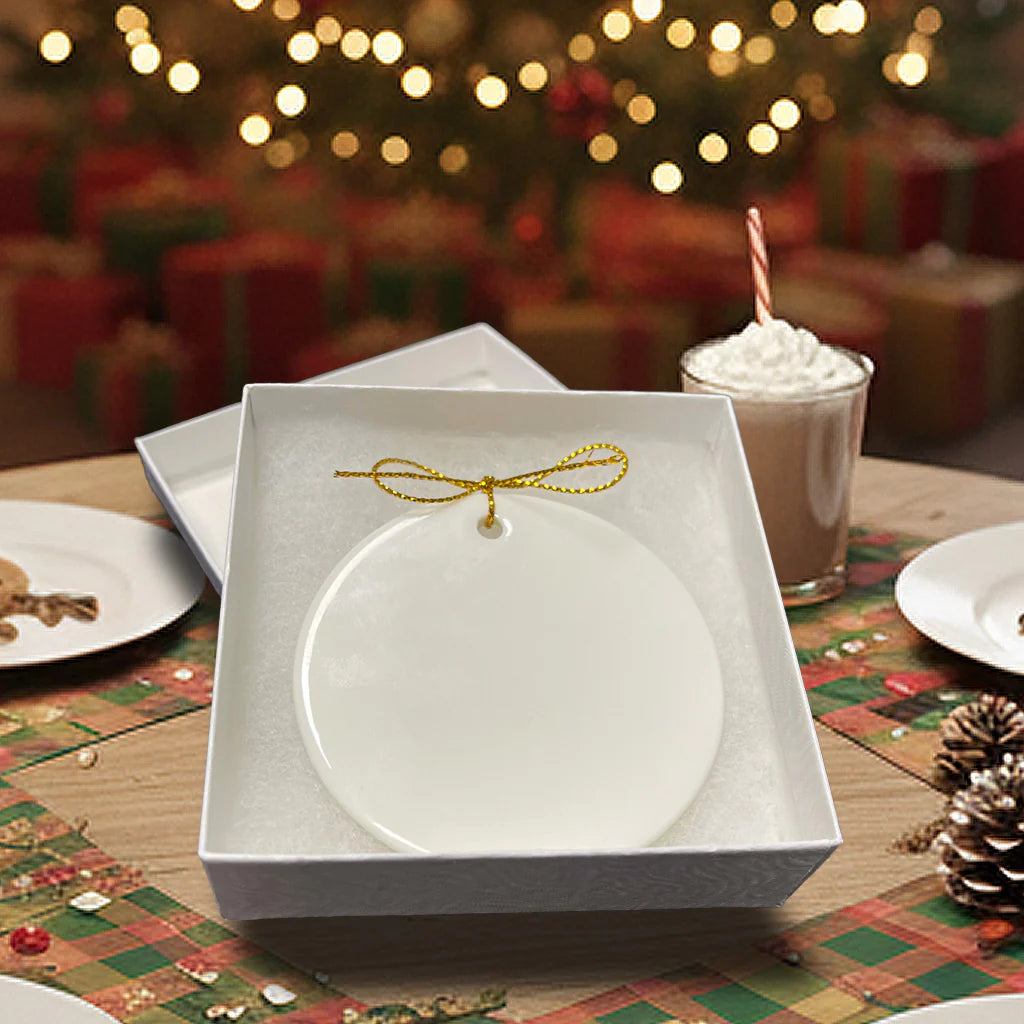 Custom Photo Ornament, Single or Double-sided, 3 inches with Gift Box