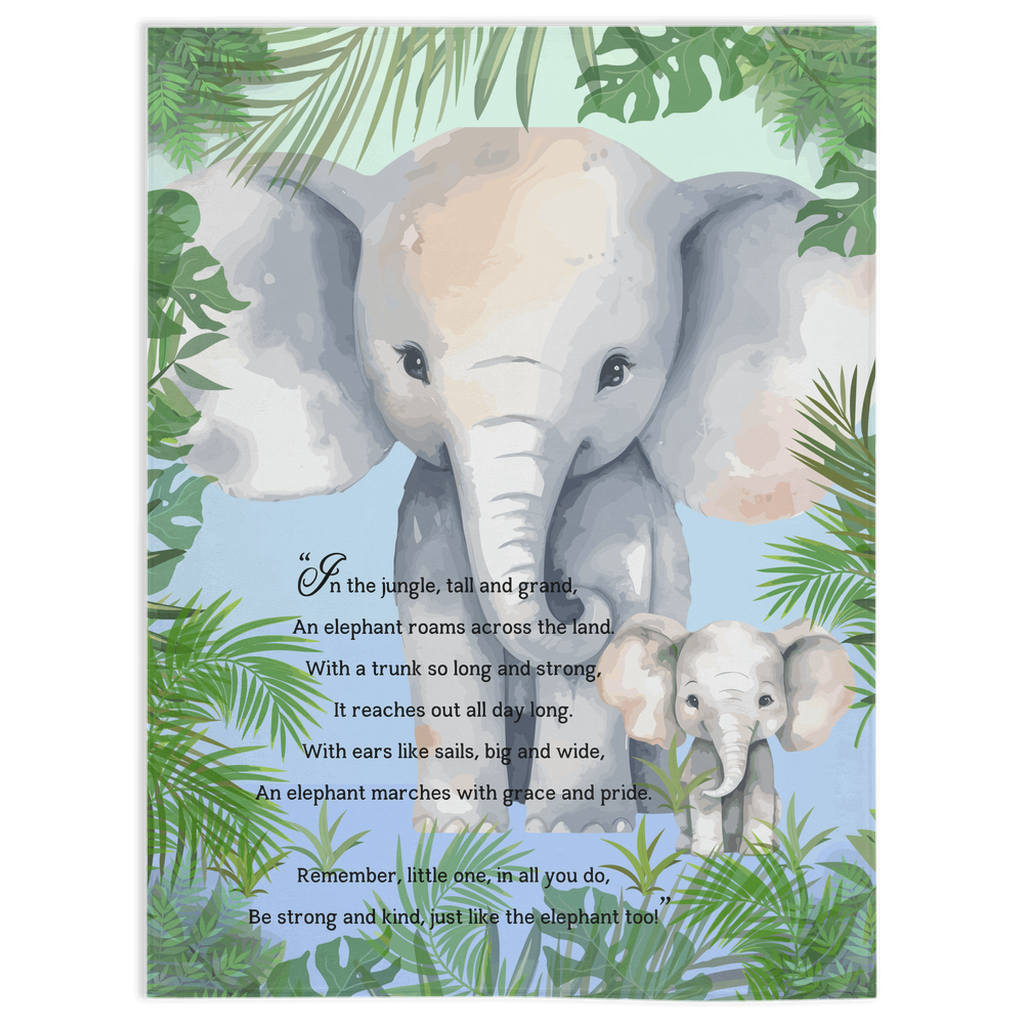 Introducing our adorable Velveteen Children's Elephant Blanket, the perfect Cuddle companion!