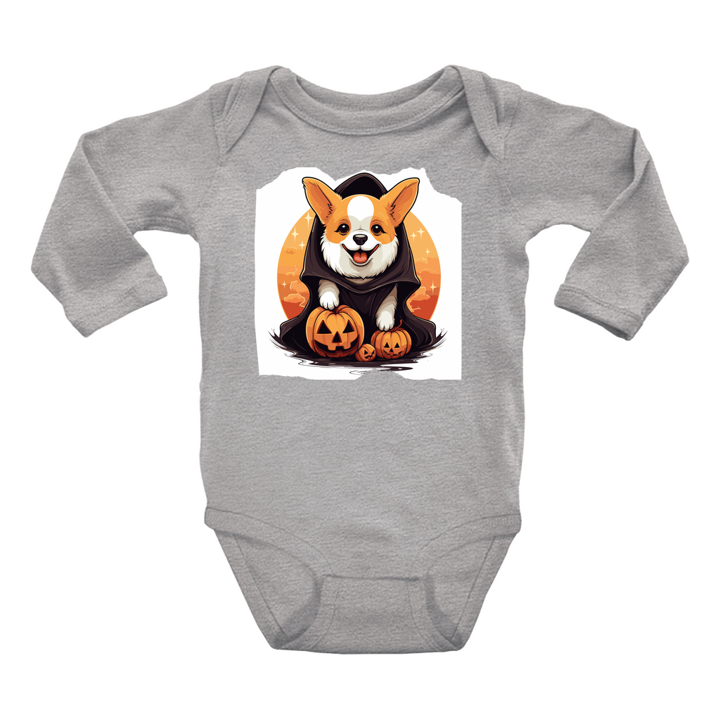 Infant Halloween Corgi Long Sleeve Onesie