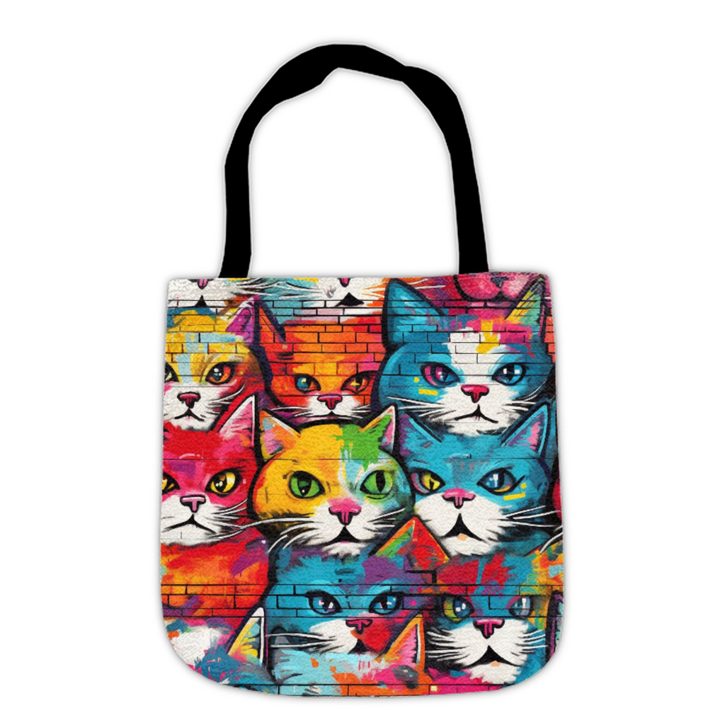 Tapestry Tote Cute Cat Bag Graffiti Hobo Bag Tapestry Shoulder Bag Jacquard Woven Tote Bag Tapestry Tote Kids Grocery Bags Art Cat Mom Bag